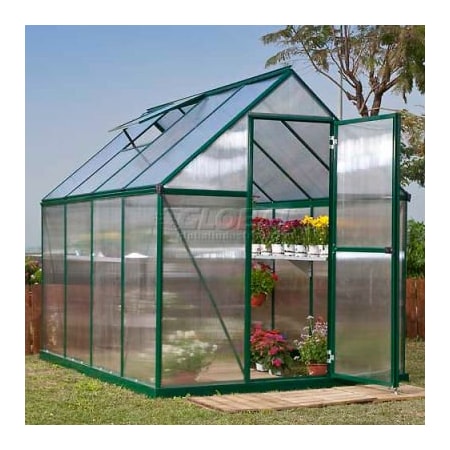 Poly-Tex Palram - Canopia Nature 6' x 8' Greenhouse, Green Frame, Twin-Wall HG5008G-1B